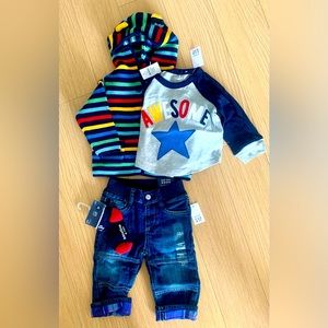 NWT!!! ADORABLE 4 piece outfit from GAP Baby, Sz 6-12 months - SO CUTE!